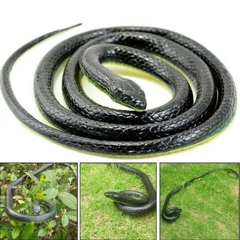 Lifelike Real Scary Fake Snake Rubber Toy For Prank Halloween Party Joke Garden Prop 1