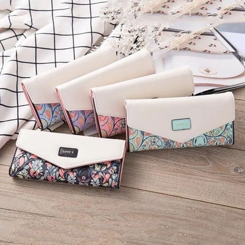 Fashion Women Leather Clutch Wallet RFID Blocking Long Card Holder Purse Bag Handbag For Modern Wom 5