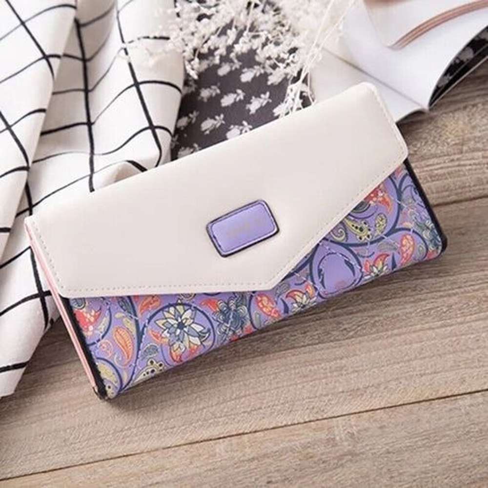 Fashion Women Leather Clutch Wallet RFID Blocking Long Card Holder Purse Bag Handbag For Modern Wom 2