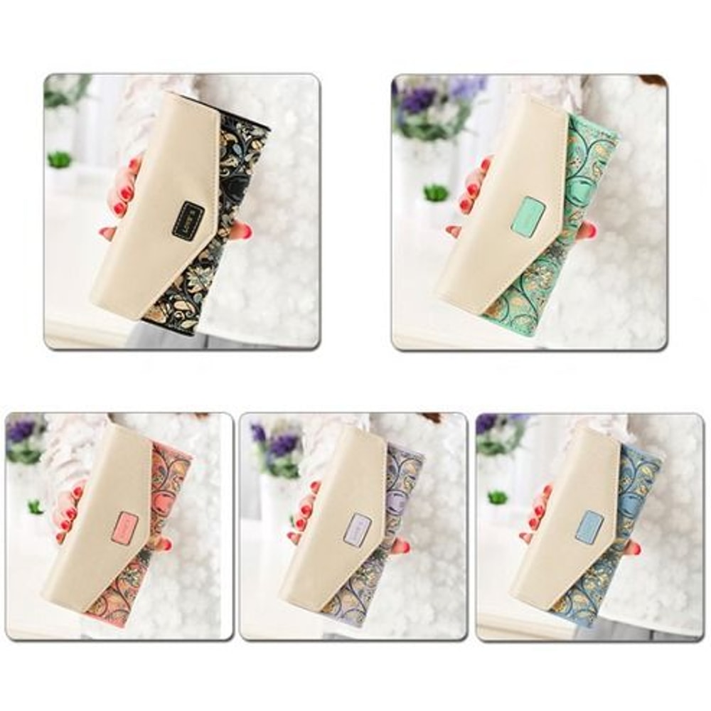 Fashion Women Leather Clutch Wallet RFID Blocking Long Card Holder Purse Bag Handbag For Modern Wom 6