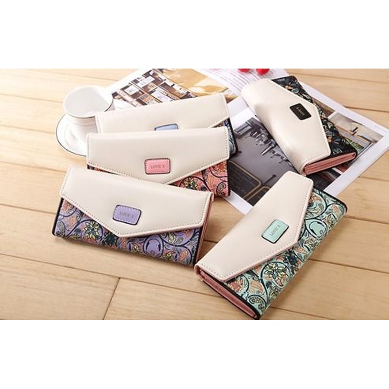 Fashion Women Leather Clutch Wallet RFID Blocking Long Card Holder Purse Bag Handbag For Modern Wom 9