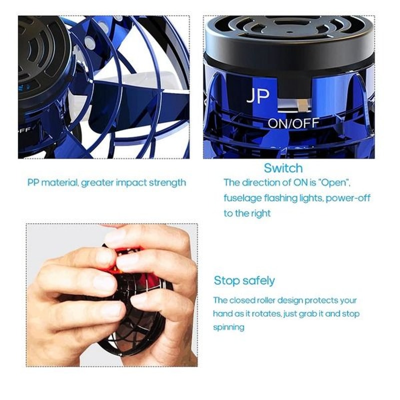 LED Flying Fidget Spinner UFO Stress Focus Ball Fun Hand Toy For Kids Adults 2