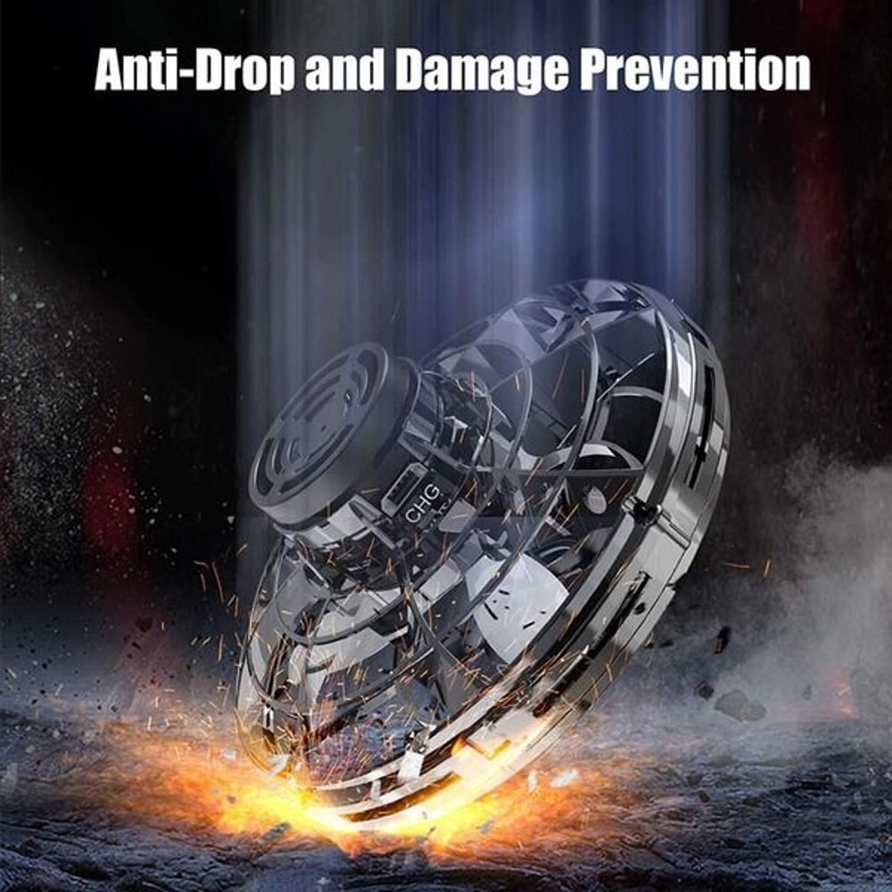 LED Flying Fidget Spinner UFO Stress Focus Ball Fun Hand Toy For Kids Adults 7