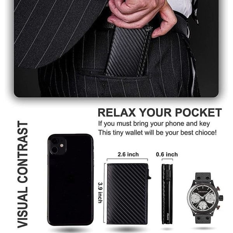 Genuine Leather Credit Card Holder For Airtag Wallet Case Magnetic Air Tag Cover 4