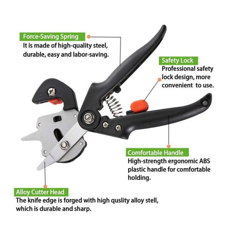 Pruning Pruner Shears Snip Garden Tree Grafting Knife Scissors Cutting Tool Kit For Effective Plant 11
