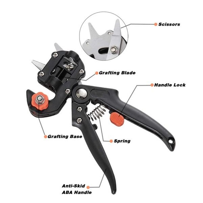 Pruning Pruner Shears Snip Garden Tree Grafting Knife Scissors Cutting Tool Kit For Effective Plant 12