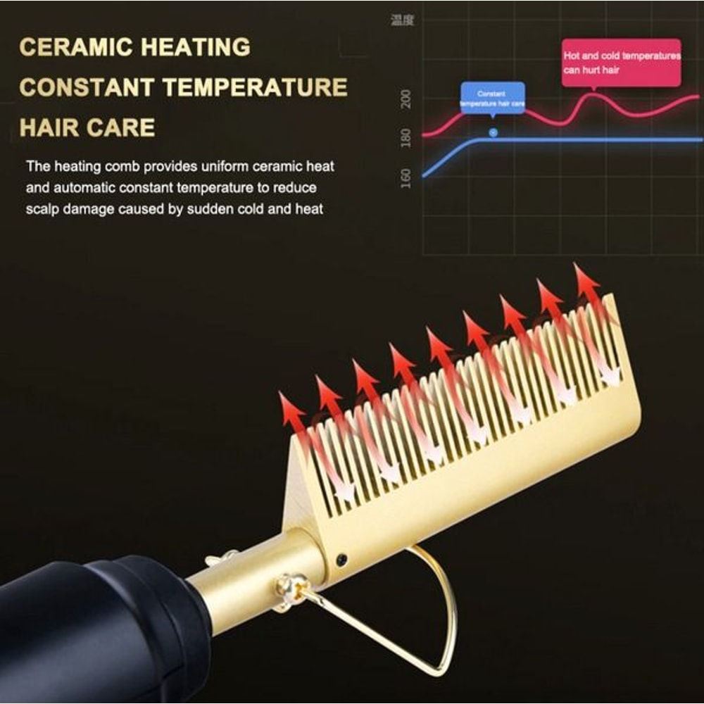 Electric Beard Straightening Comb Hair Straightener Comb Pro Hot Comb Press For Quick Styling 11