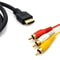 HDMI To RCA AV Component Converter Adapter RCA Video Audio Cable For HDTV 2