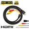 HDMI To RCA AV Component Converter Adapter RCA Video Audio Cable For HDTV 3