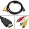 HDMI To RCA AV Component Converter Adapter RCA Video Audio Cable For HDTV 9
