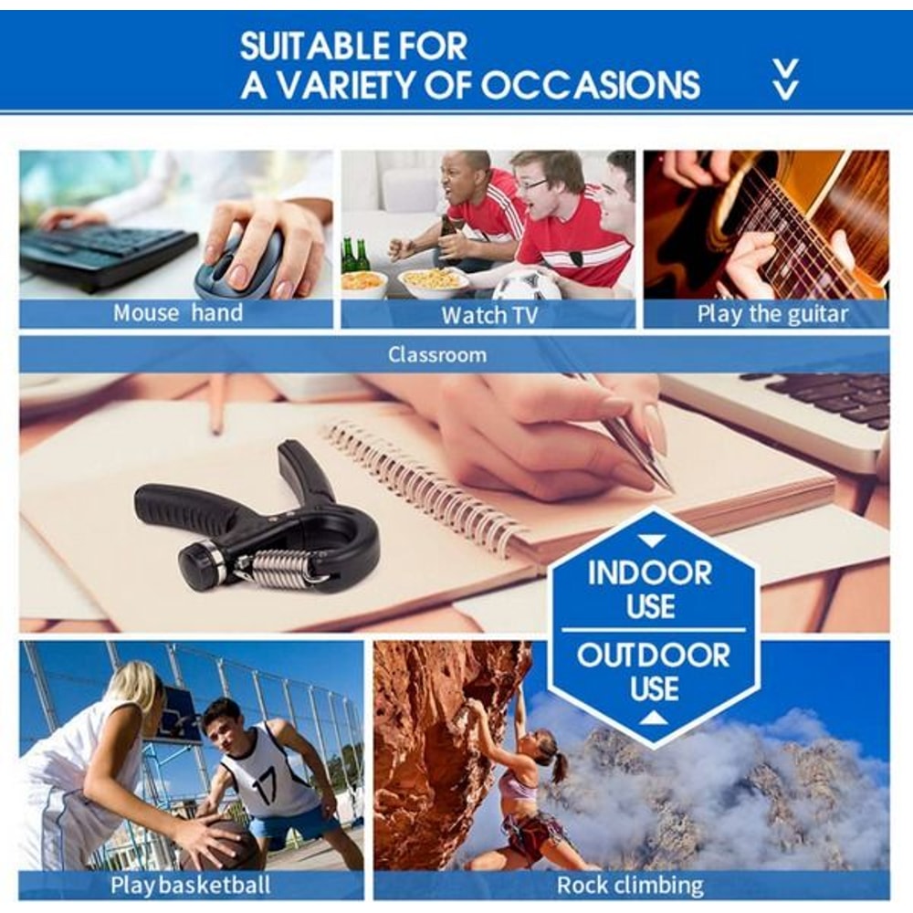 Adjustable Gym Exerciser Hand Grip Strength Power Trainer Gripper Strengthener For Enhanced Perform 7