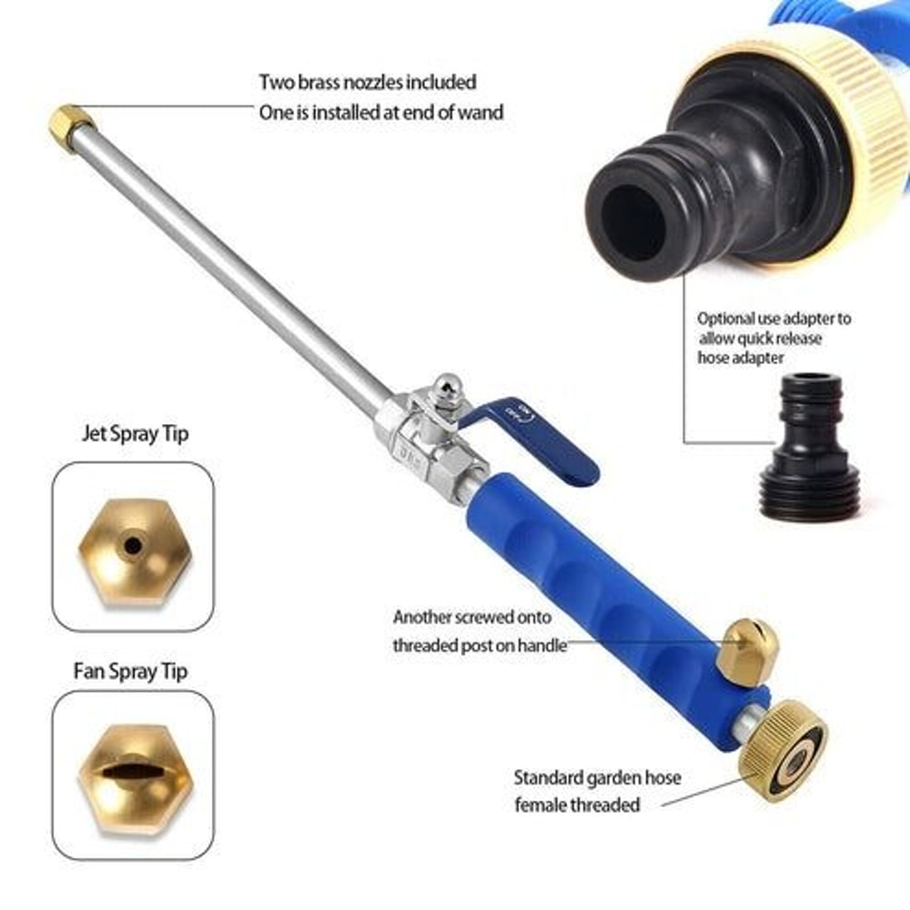 High Pressure Power Washer Wand Attachment Water Spray Gun Nozzle For Garden Hose Car Truck Boat An 2