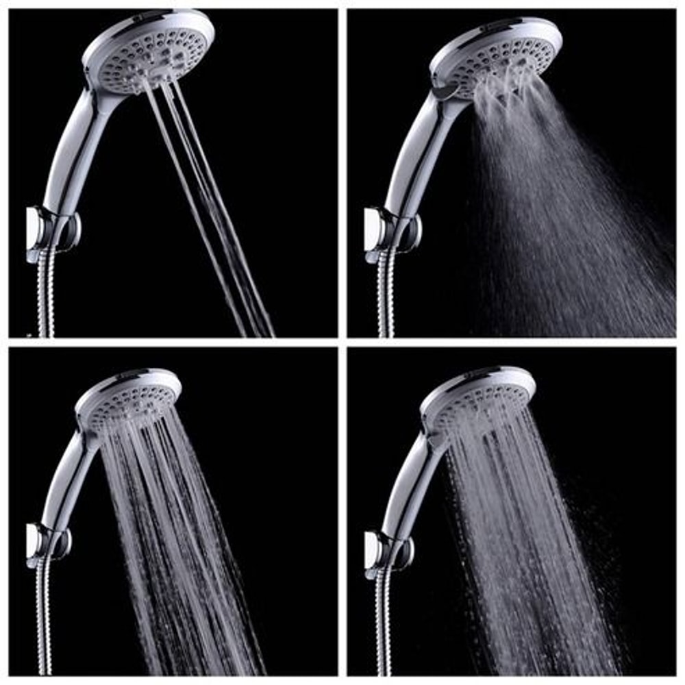 Handheld High Pressure Shower Head Hose SelfCleaning Chrome Finish Upgrade Your Shower Experience 6