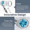 Turbo Fan High Pressure Shower Head Adjustable Rotation Water Saving Shower Premium Shower Experien