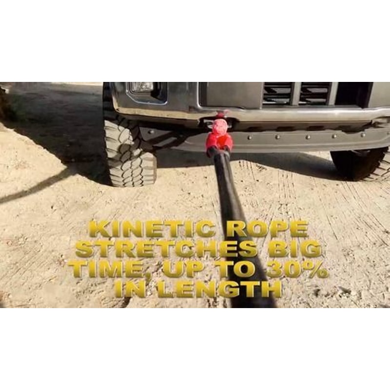 Kinetic Energy Recovery Rope Tow Rope Soft Shackles No Jerks Smooth Recovery 1