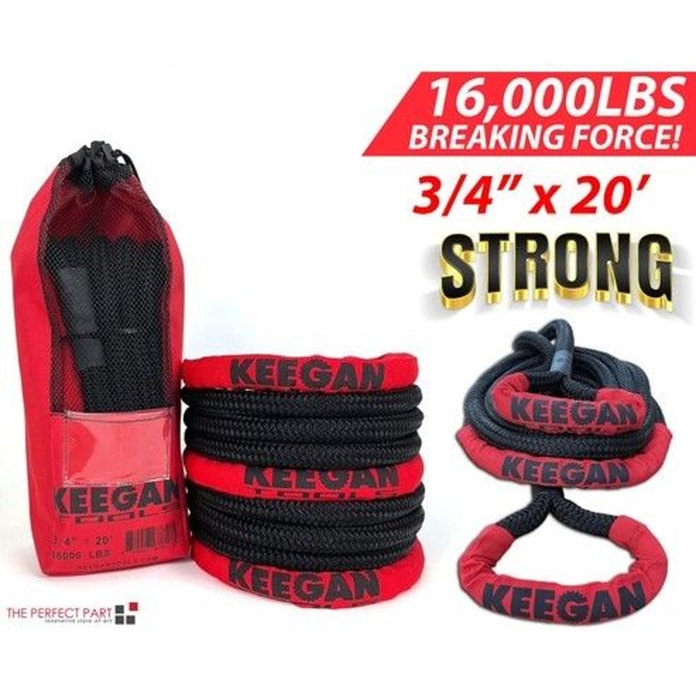 Kinetic Energy Recovery Rope Tow Rope Soft Shackles No Jerks Smooth Recovery 4