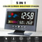 LED Digital Alarm Clock With Snooze Calendar Thermometer Hygrometer Weather Display Large Backlit 6
