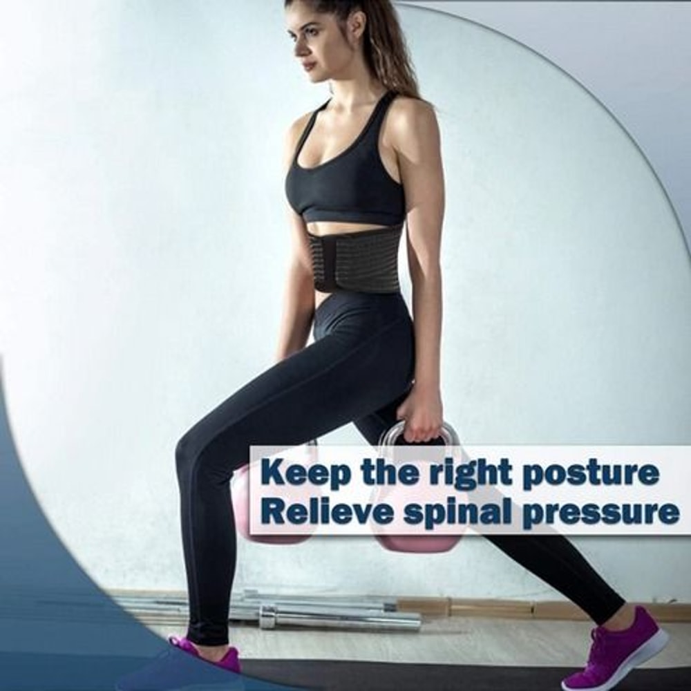 Adjustable Lower Back Support Brace Lumbar Waist Belt Double Pull Breathable Belt Relieve Pain And 14