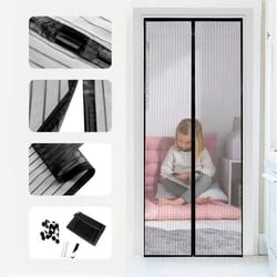 hands-free magnetic screen door, durable mesh curtain, heavy duty mosquito net for bug protection