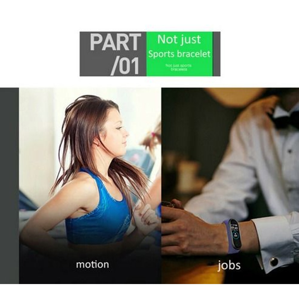 Smart Watch Band Fitness Tracker Heart Rate Blood Pressure Wristband AllDay Activity Tracker For Me 4