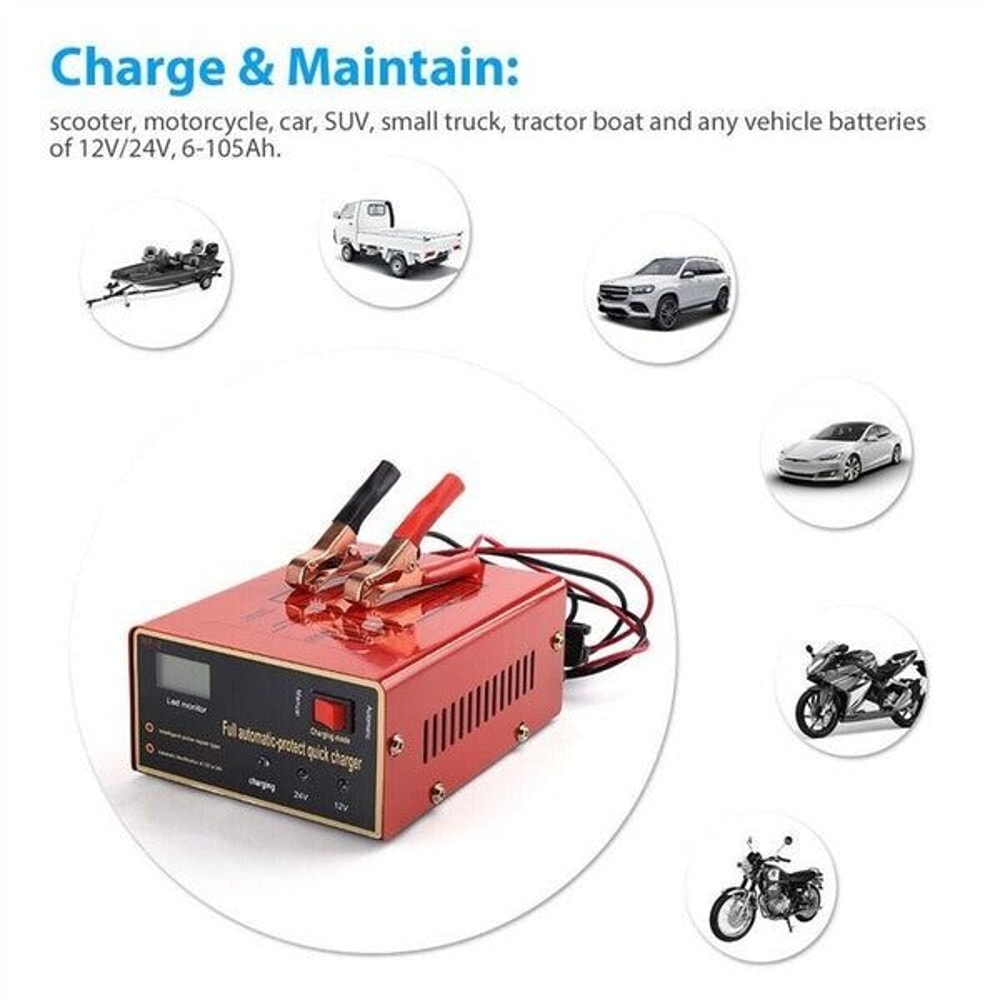 Maintenance Free Battery Charger Output For Electric Car Pro Intelligent Chip Automatic Stop 8