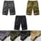 Men Chino Cargo Shorts Drawstring Waist 6 Pockets Elastic Waistband Comfortable Summer Trousers For 9
