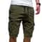 Men Chino Cargo Shorts Drawstring Waist 6 Pockets Elastic Waistband Comfortable Summer Trousers For 2