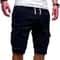Men Chino Cargo Shorts Drawstring Waist 6 Pockets Elastic Waistband Comfortable Summer Trousers For 4