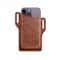 Leather Phone Holster Case Men Cell Phone Belt Pack Waist Pouch With Belt Loop Slim Wallet Cover 2