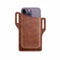 Leather Phone Holster Case Men Cell Phone Belt Pack Waist Pouch With Belt Loop Slim Wallet Cover 2