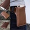 Leather Phone Holster Case Men Cell Phone Belt Pack Waist Pouch With Belt Loop Slim Wallet Cover 9