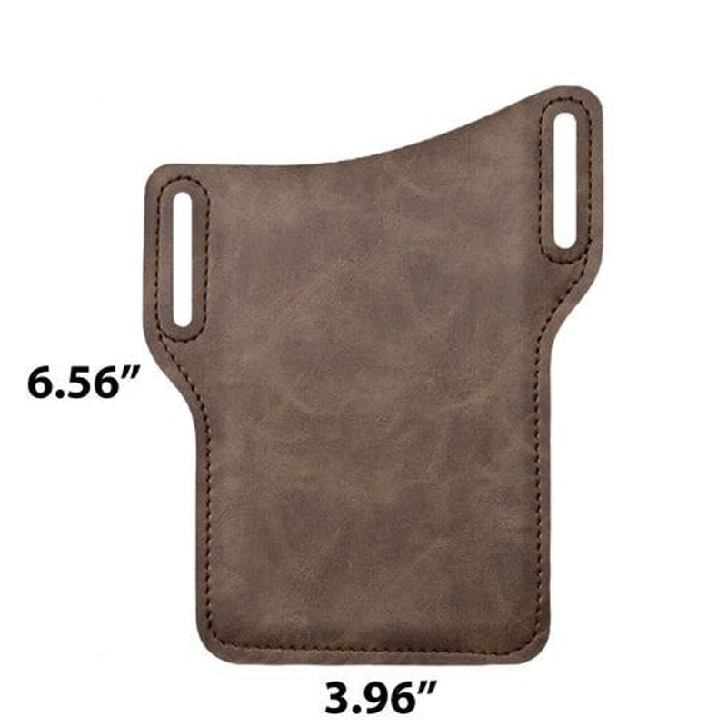 Leather Phone Holster Case Men Cell Phone Belt Pack Waist Pouch With Belt Loop Slim Wallet Cover 8