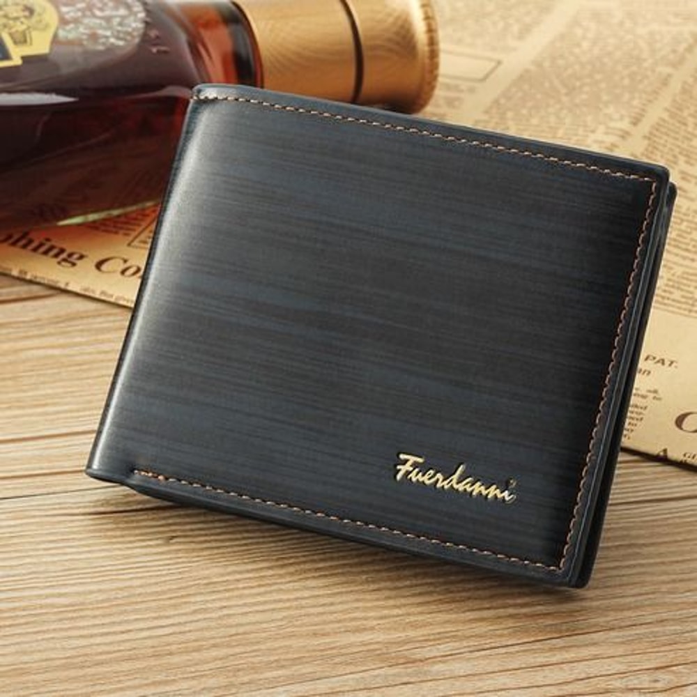 Mens Slim Leather Wallet Bifold Billfold Purse Credit ID Card Holder Genuine Leather 5