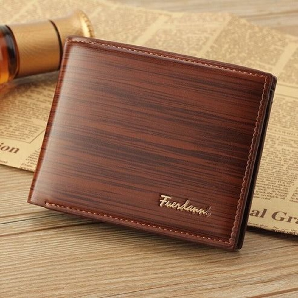 Mens Slim Leather Wallet Bifold Billfold Purse Credit ID Card Holder Genuine Leather 4
