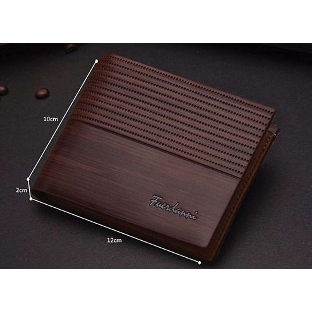 Mens Slim Leather Wallet Bifold Billfold Purse Credit ID Card Holder Genuine Leather 10