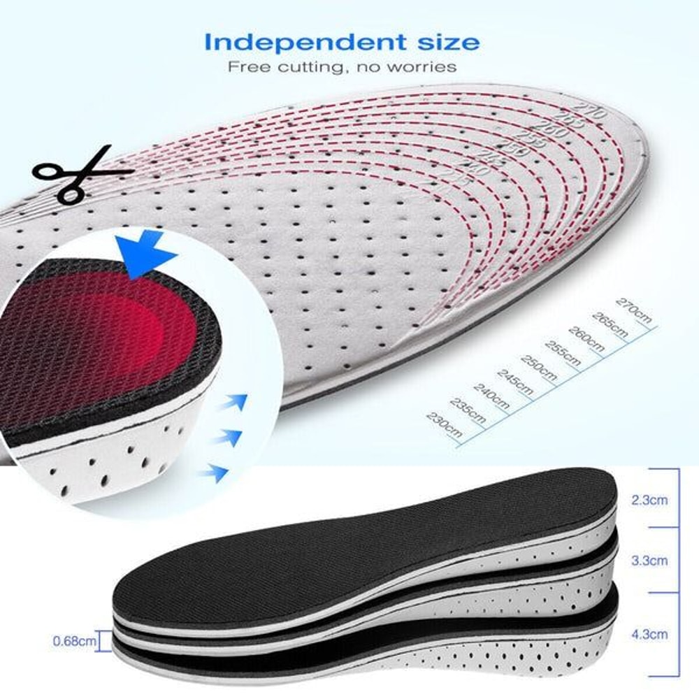 Height Increase Insoles For Men Women Invisible Heel Lift Inserts Pad For Taller Look And Enhanced 11