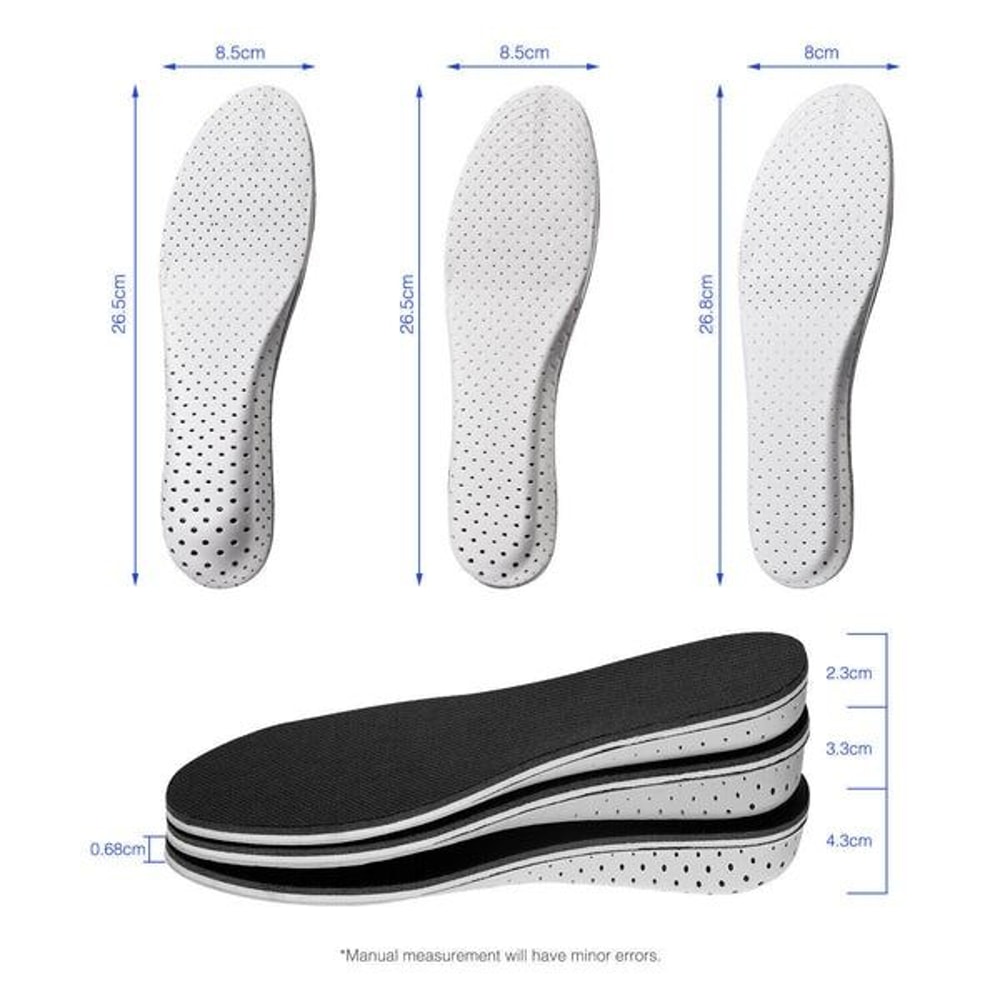 Height Increase Insoles For Men Women Invisible Heel Lift Inserts Pad For Taller Look And Enhanced 7