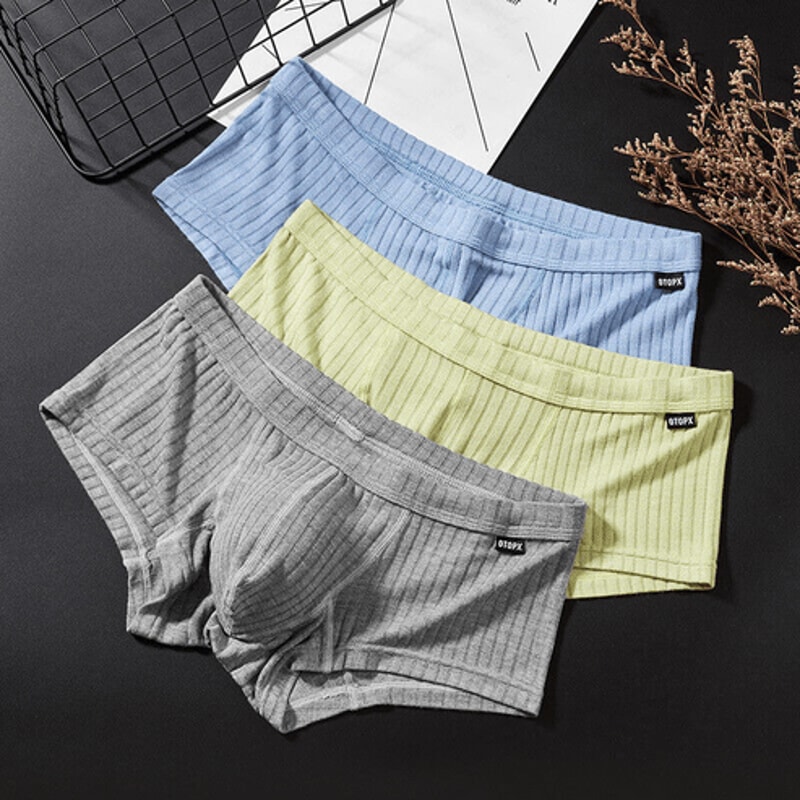 Mens Sexy Underwear Low Waist Briefs U Pouch Boxers Striped Shorts Underpants Breathable Comfort 9