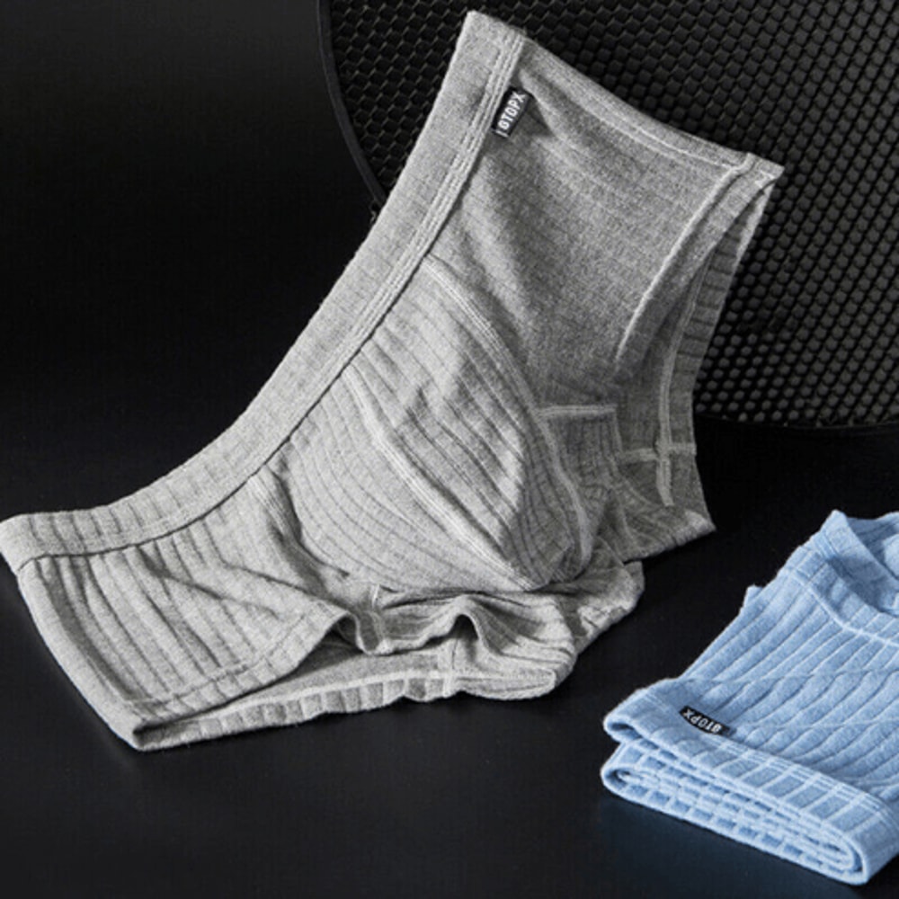 Mens Sexy Underwear Low Waist Briefs U Pouch Boxers Striped Shorts Underpants Breathable Comfort 10