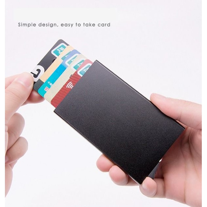 RFID Blocking Slim Money Clip Wallet Carbon Fiber ID Credit Card Holder For Men Secure Stylish 1
