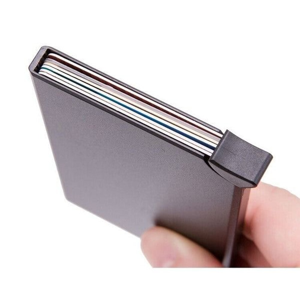 RFID Blocking Slim Money Clip Wallet Carbon Fiber ID Credit Card Holder For Men Secure Stylish 3