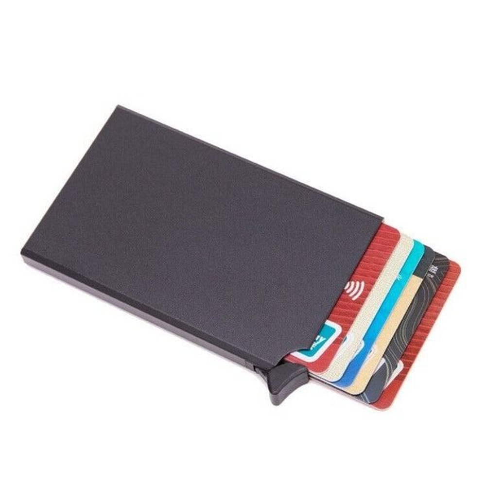 RFID Blocking Slim Money Clip Wallet Carbon Fiber ID Credit Card Holder For Men Secure Stylish 4