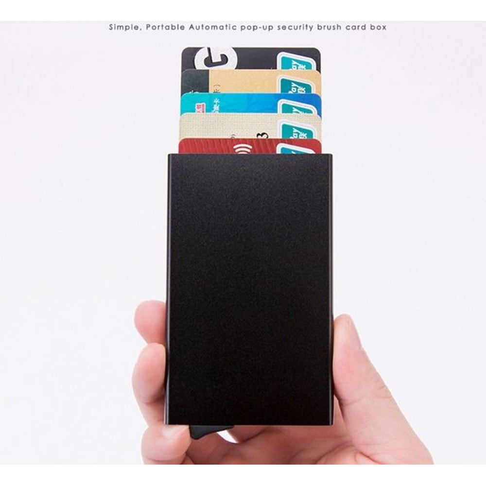 RFID Blocking Slim Money Clip Wallet Carbon Fiber ID Credit Card Holder For Men Secure Stylish 7