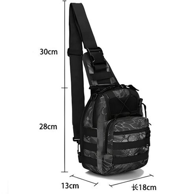 Molle Sling Shoulder Bag Mens Tactical Backpack For Hiking Travel Chest Pack 13