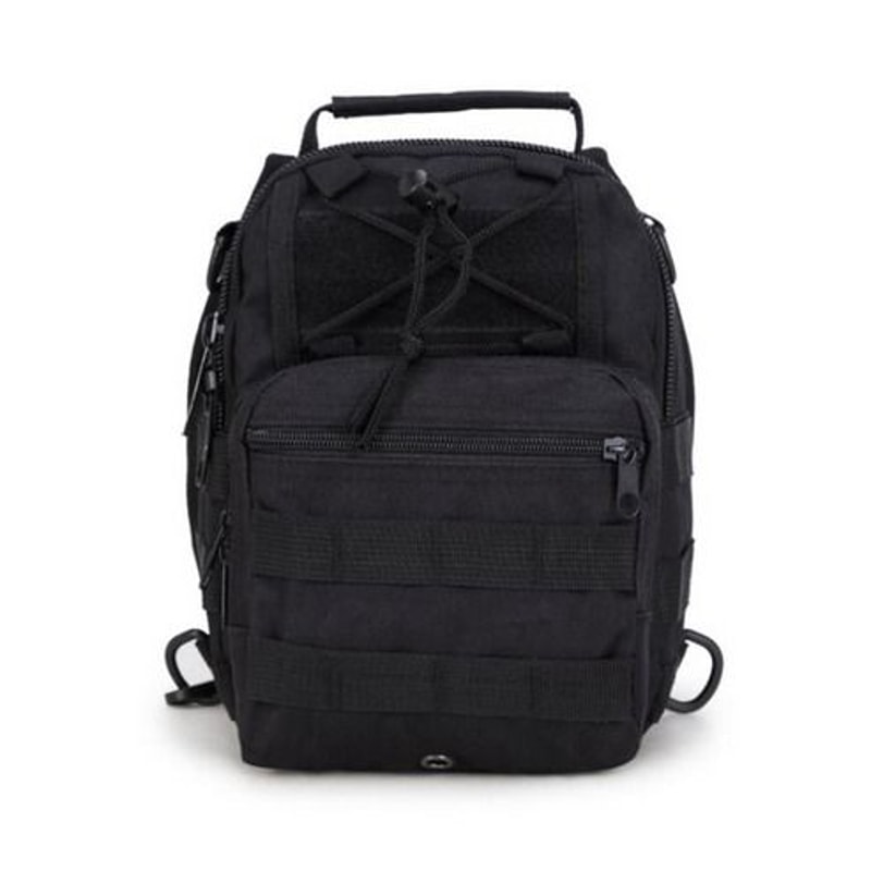 Molle Sling Shoulder Bag Mens Tactical Backpack For Hiking Travel Chest Pack 8
