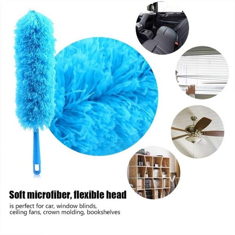 Soft Microfiber Duster Brush Bendable Handle For Easy Ceiling Fan Dusting Ideal Cleaning Tool For H 1