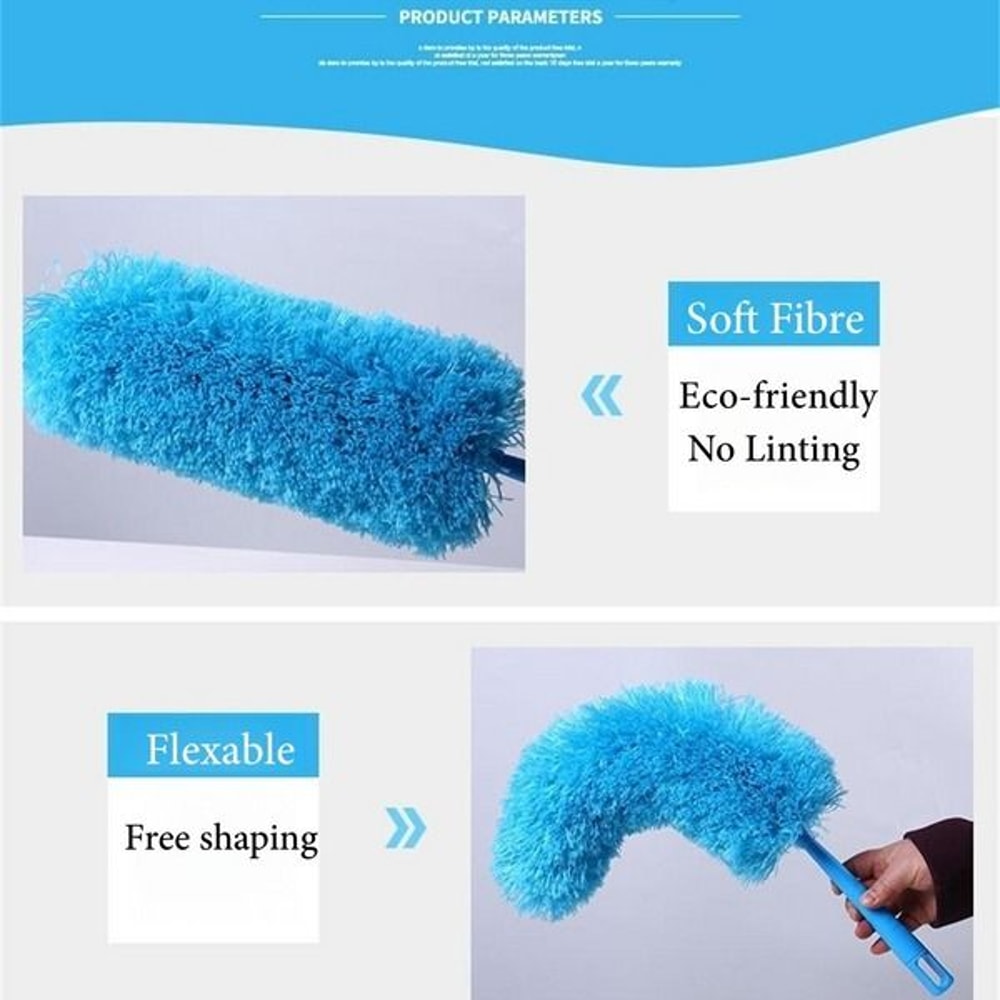 Soft Microfiber Duster Brush Bendable Handle For Easy Ceiling Fan Dusting Ideal Cleaning Tool For H 6