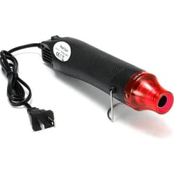 mini heat gun for crafts, electric hot air gun with nozzles, embossing, drying paint, diy resin tool
