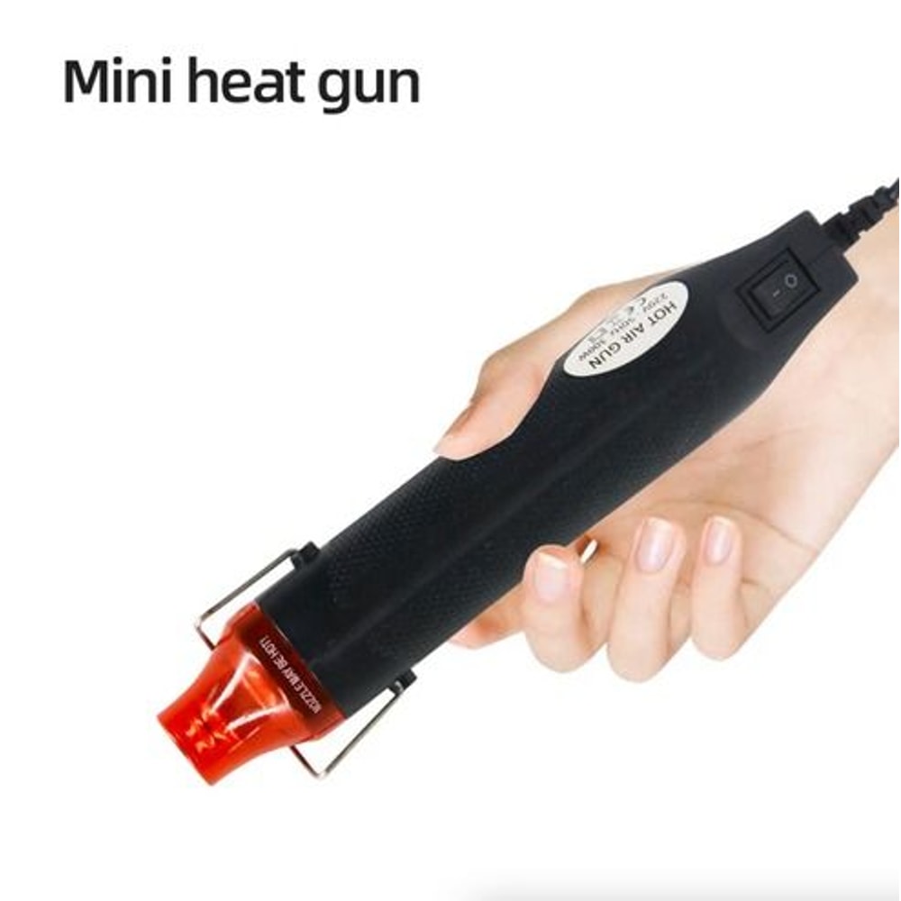 Mini Heat Gun For Crafts Electric Hot Air Gun With Nozzles Embossing Drying Paint DIY Resin Tool 7