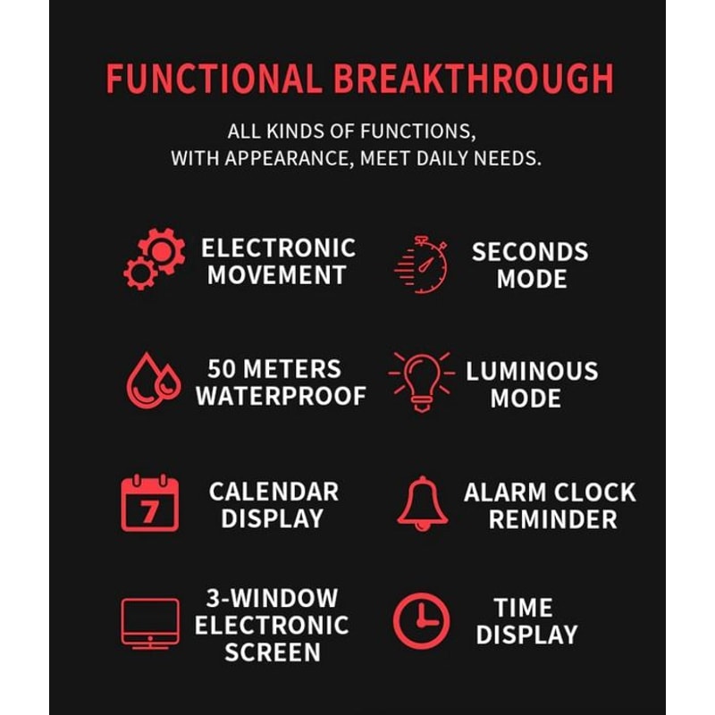 Military Men Watch Digital Stopwatch Fashion Sport Outdoor G Wristwatch Stylish Durable Ideal For F 4